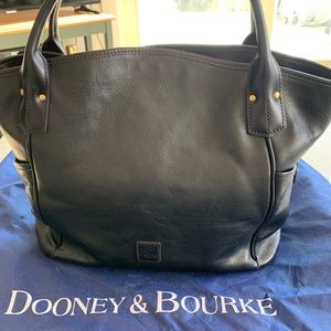 Large Black Leather Tote